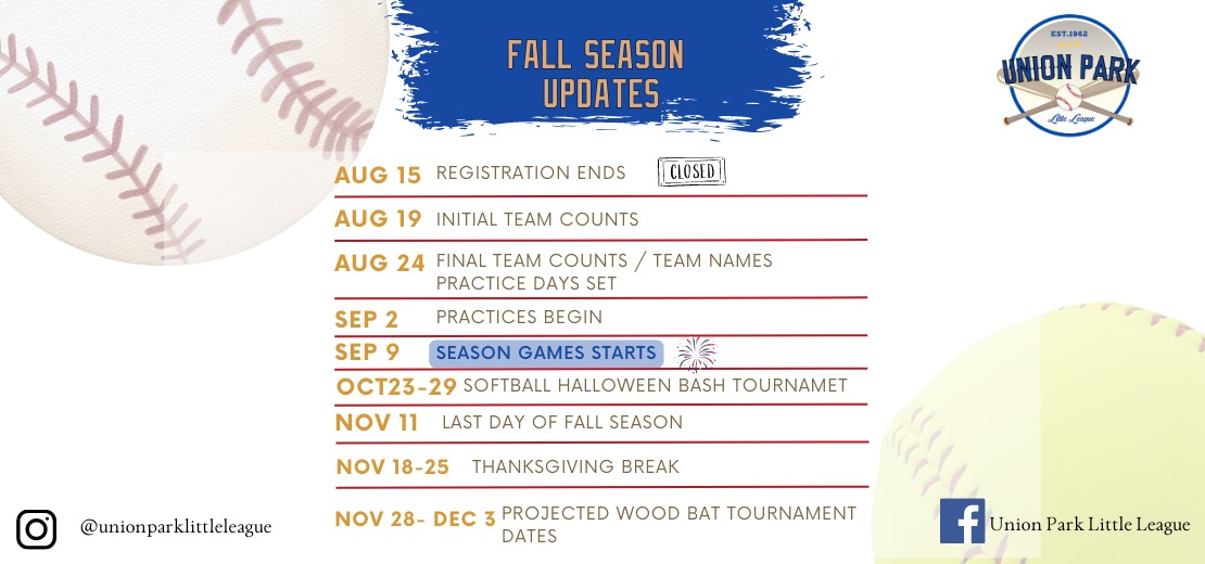 2023 Fall Season Updates